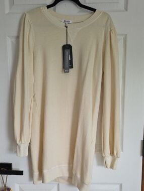 LAmade Cream Sweatshirt Dress